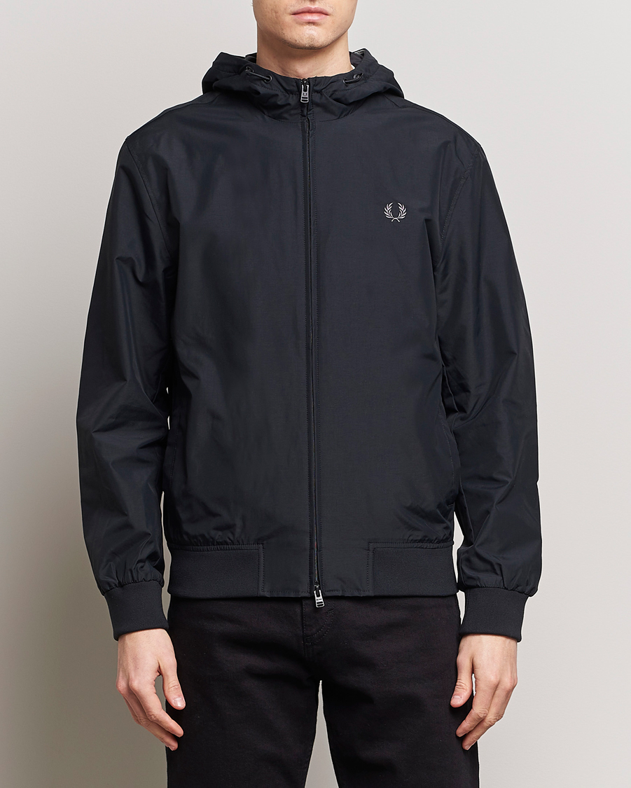 Men | Coats & Jackets | Fred Perry | Brentham Hooded Jacket Black
