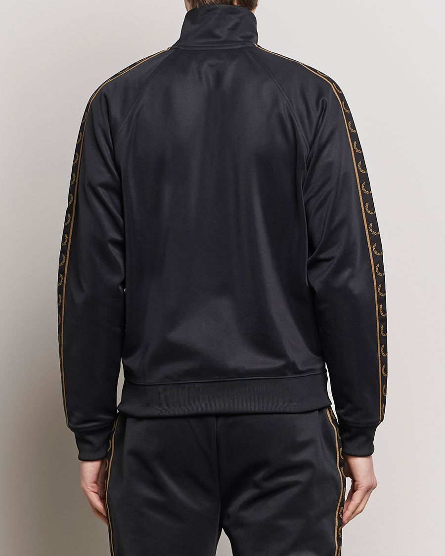 Men | Sweaters & Knitwear | Fred Perry | Taped Track Jacket Black