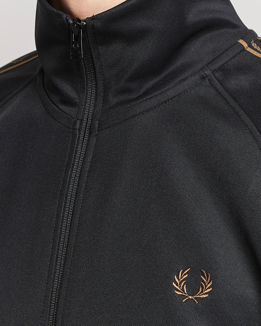 Men | Sweaters & Knitwear | Fred Perry | Taped Track Jacket Black