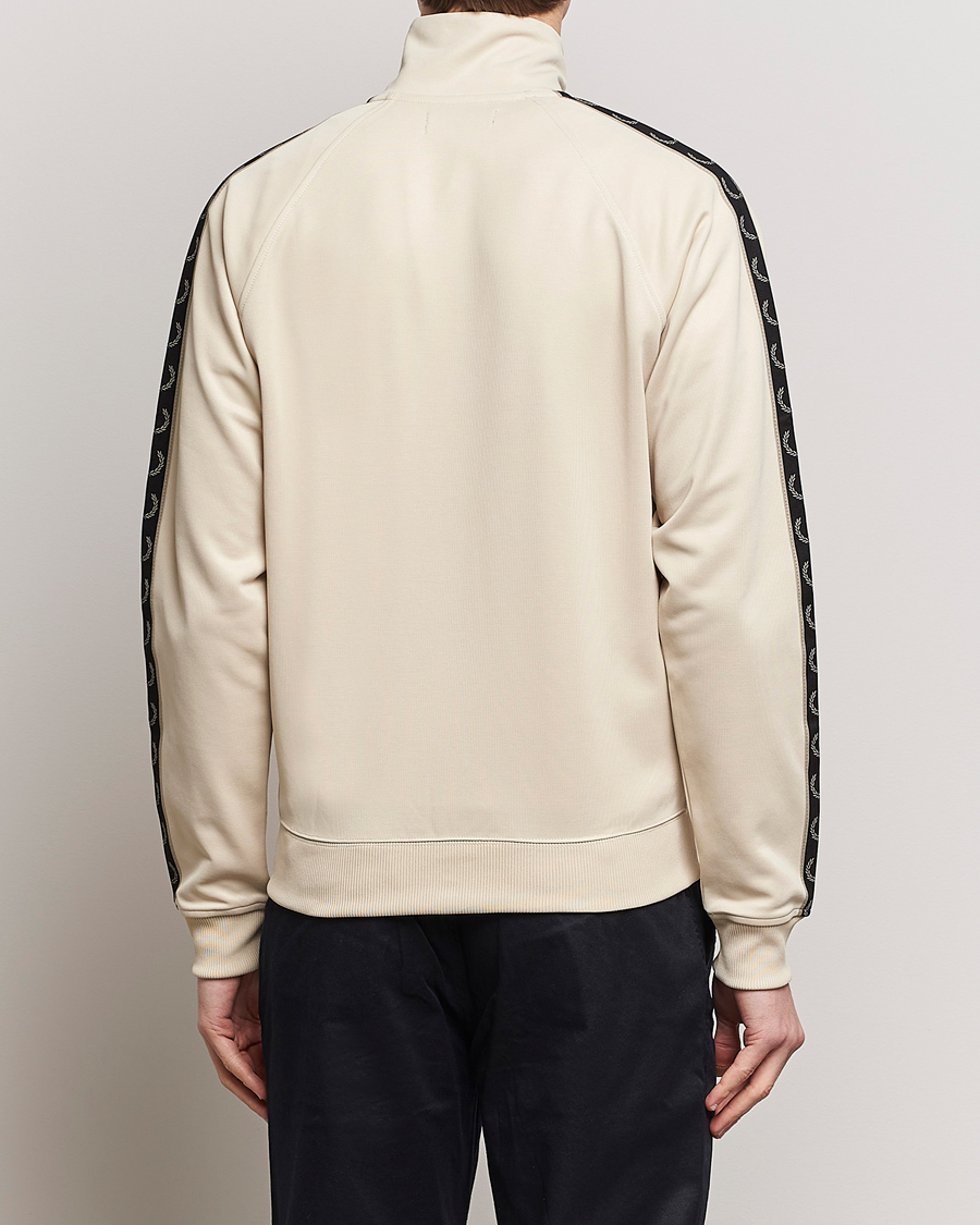 Men | Sweaters & Knitwear | Fred Perry | Taped Track Jacket Oatmeal