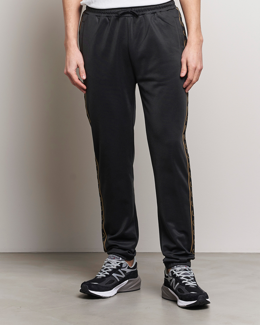 Men | Best of British | Fred Perry | Taped Track Pants Black
