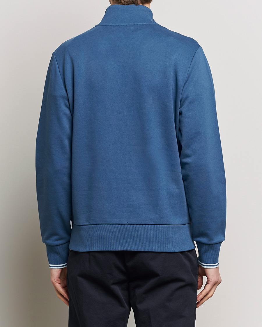 Men | Sweaters & Knitwear | Fred Perry | Half Zip Sweatshirt Midnight Blue