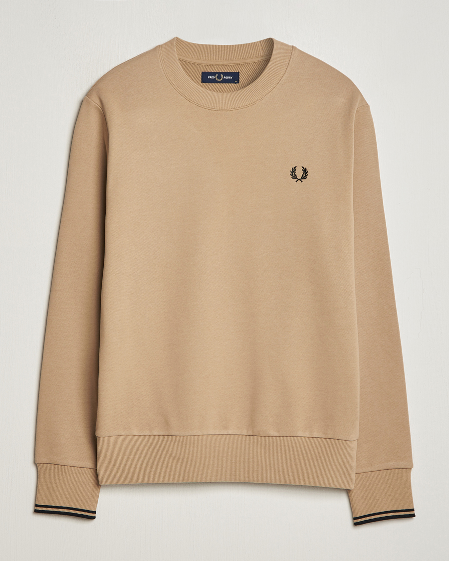 Men | Sweaters & Knitwear | Fred Perry | Crew Neck Sweatshirt Warm Grey