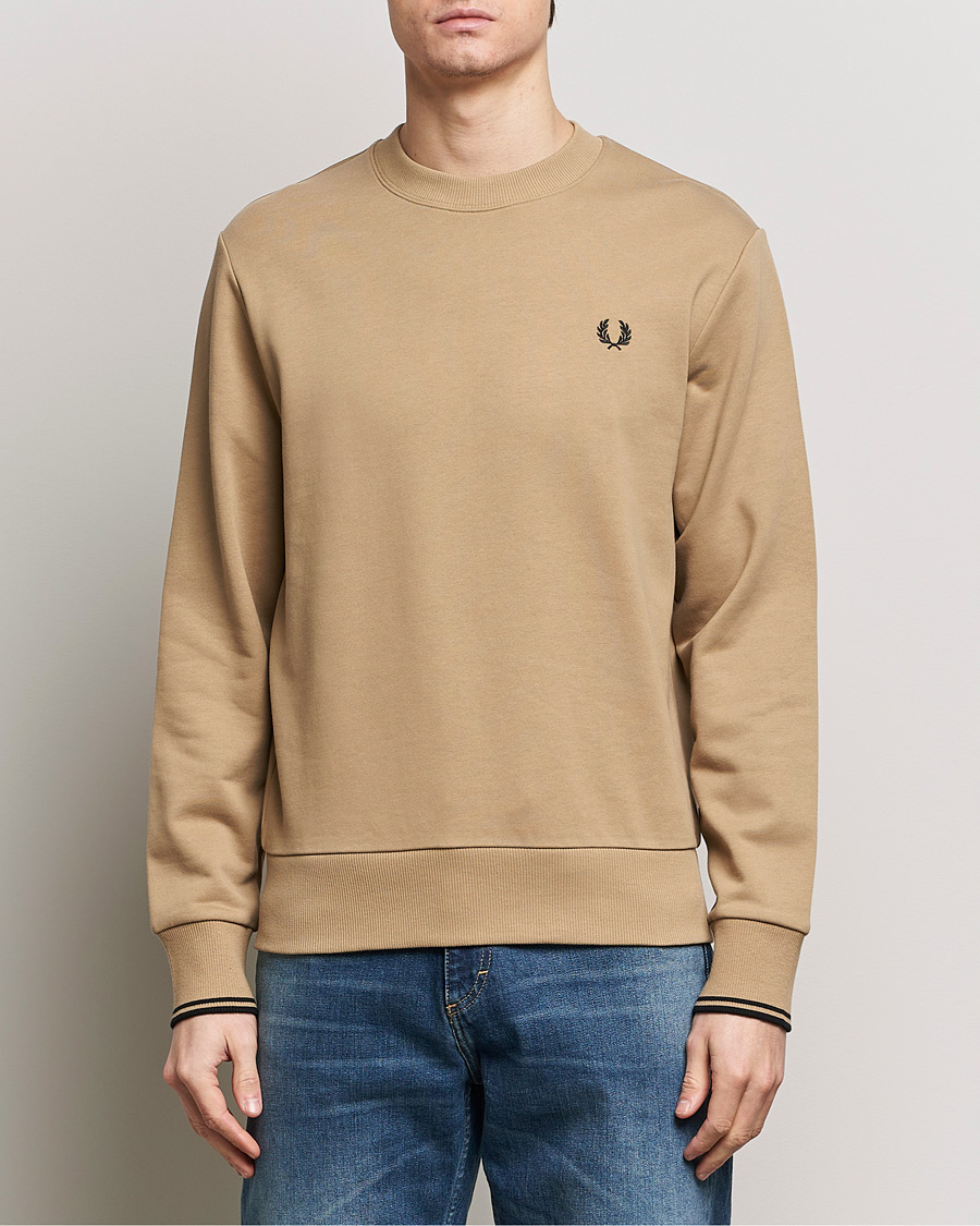Men | Sweaters & Knitwear | Fred Perry | Crew Neck Sweatshirt Warm Grey