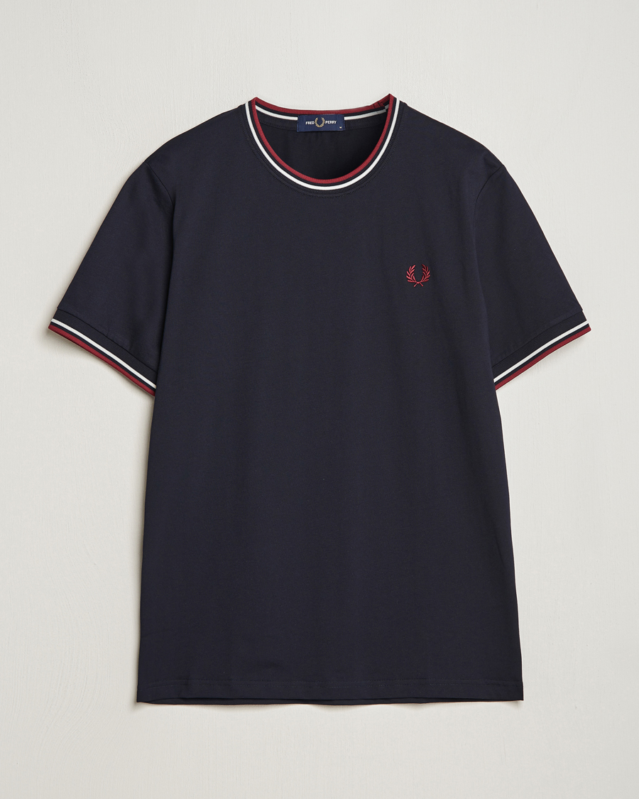 Men | T-Shirts | Fred Perry | Twin Tipped T-Shirt Navy