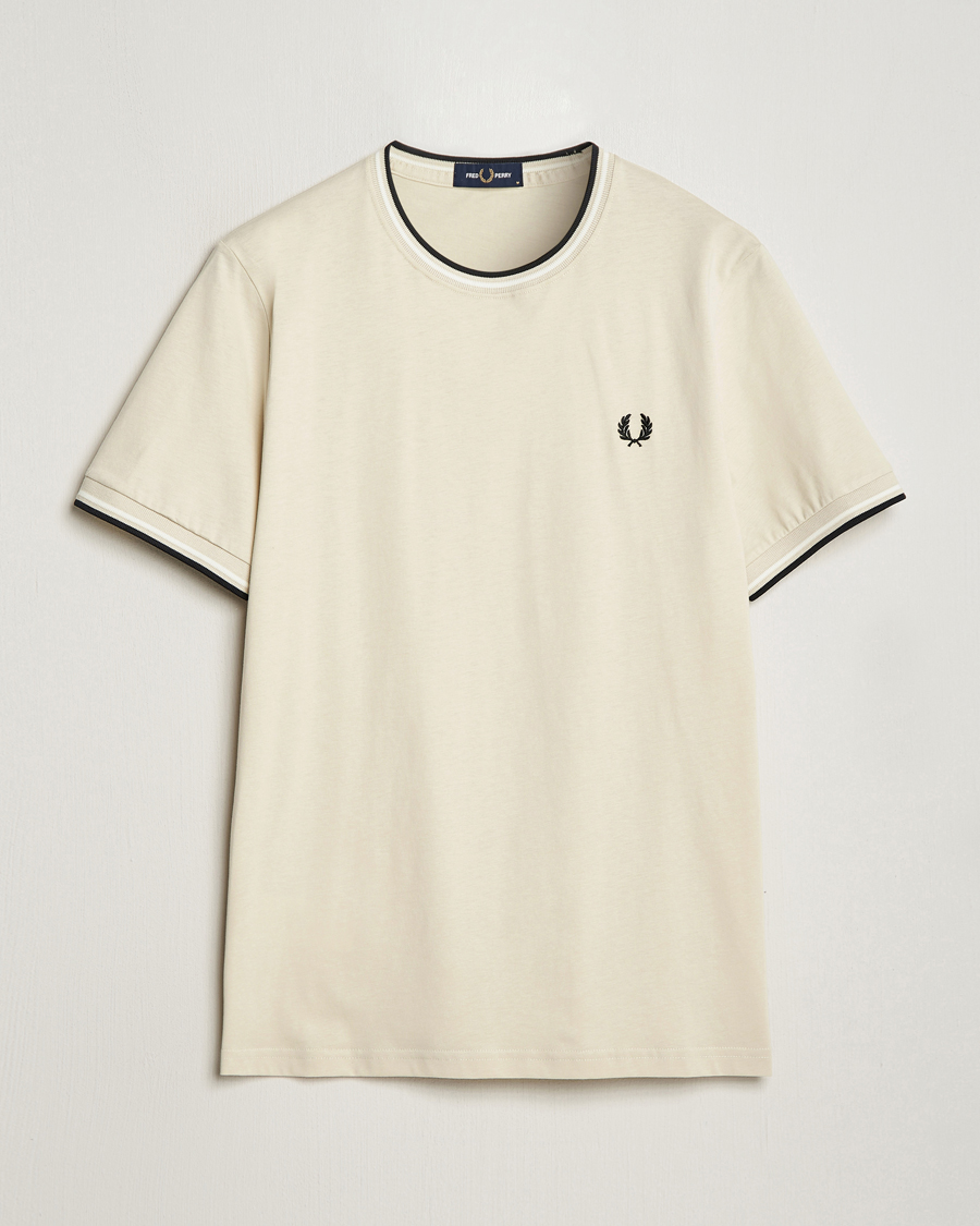 Men | T-Shirts | Fred Perry | Twin Tipped T-Shirt Oatmeal