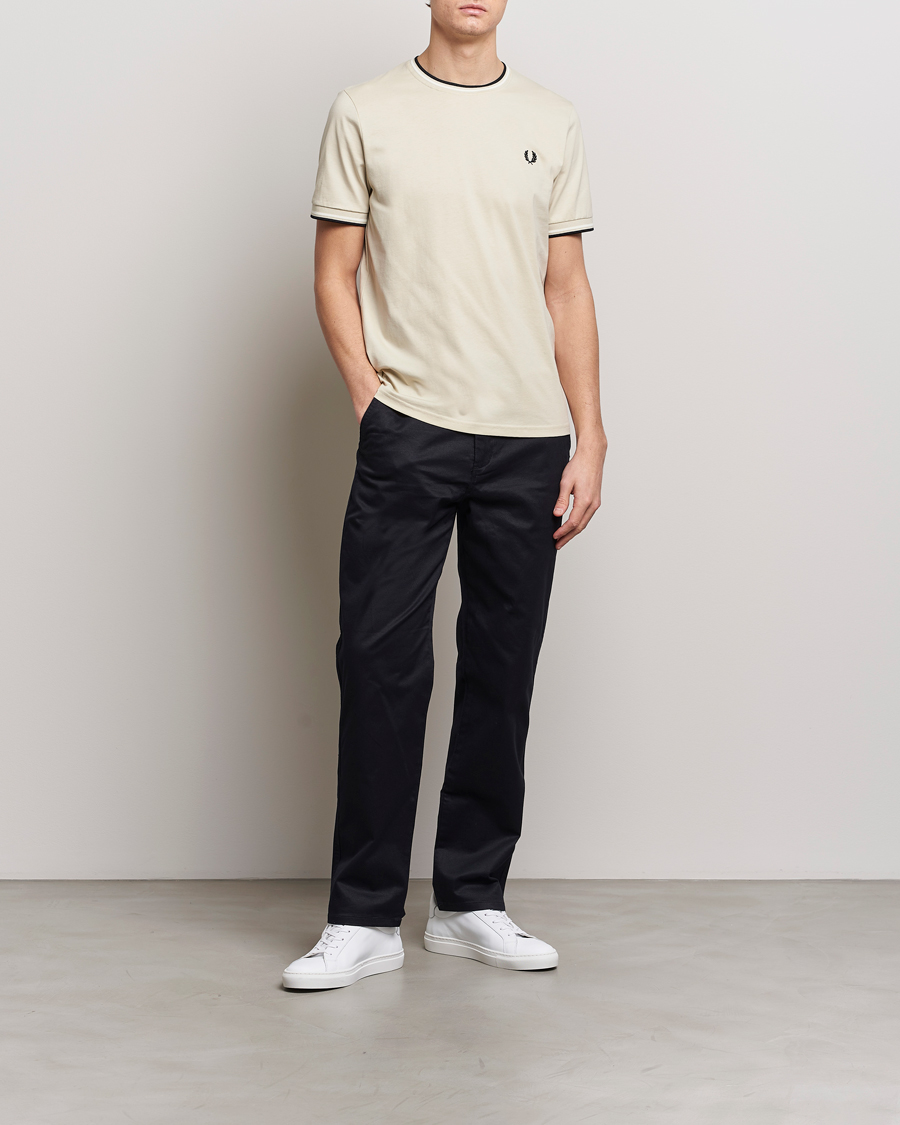 Men | T-Shirts | Fred Perry | Twin Tipped T-Shirt Oatmeal