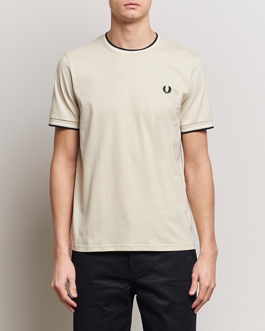 Men | T-Shirts | Fred Perry | Twin Tipped T-Shirt Oatmeal