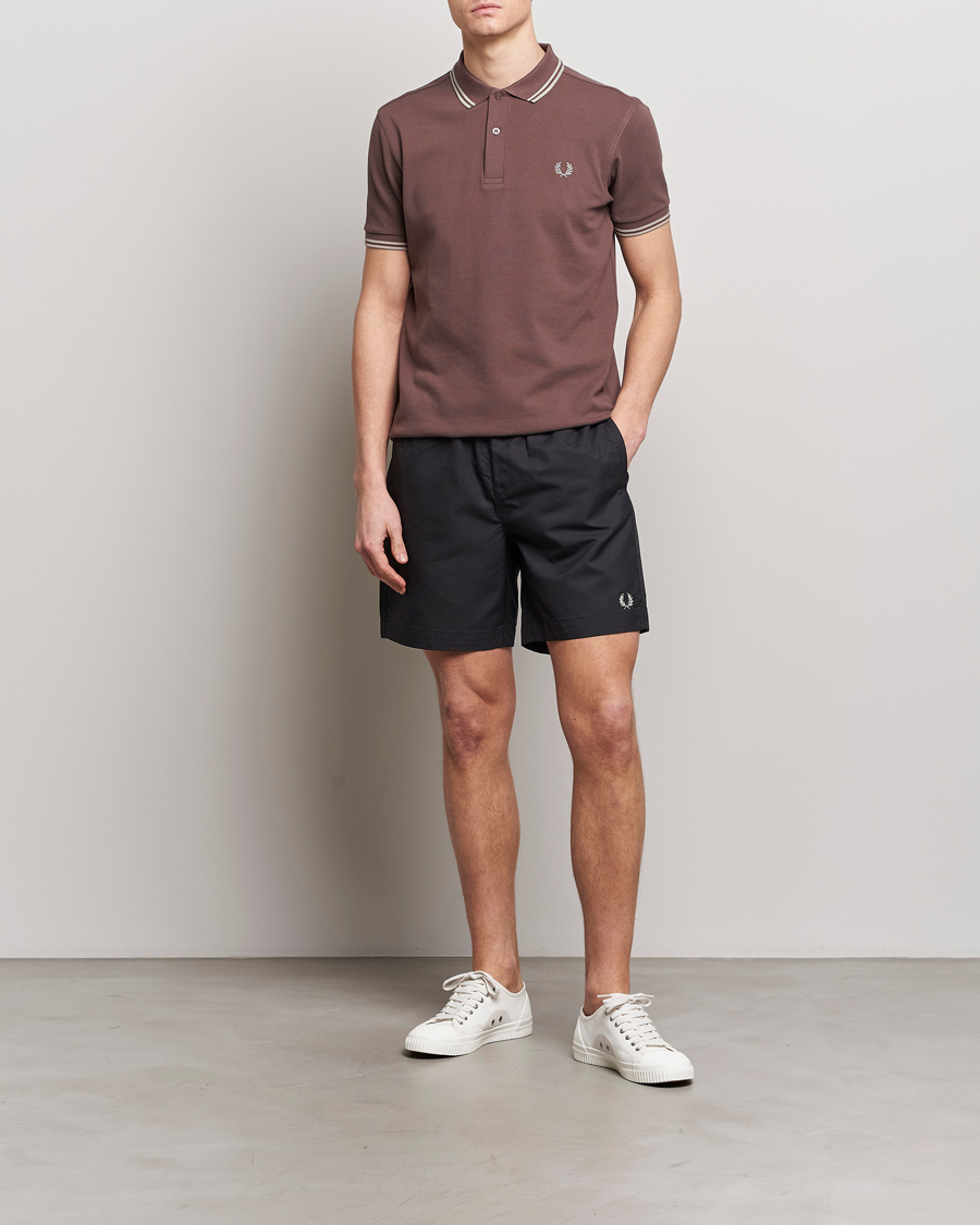 Men | Polo Shirts | Fred Perry | Twin Tipped Polo Shirt Brick Red