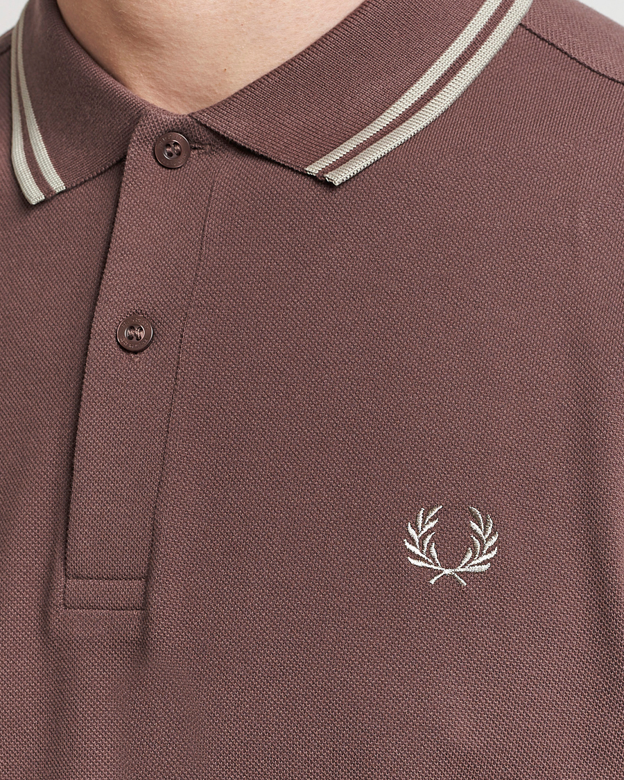 Men | Polo Shirts | Fred Perry | Twin Tipped Polo Shirt Brick Red