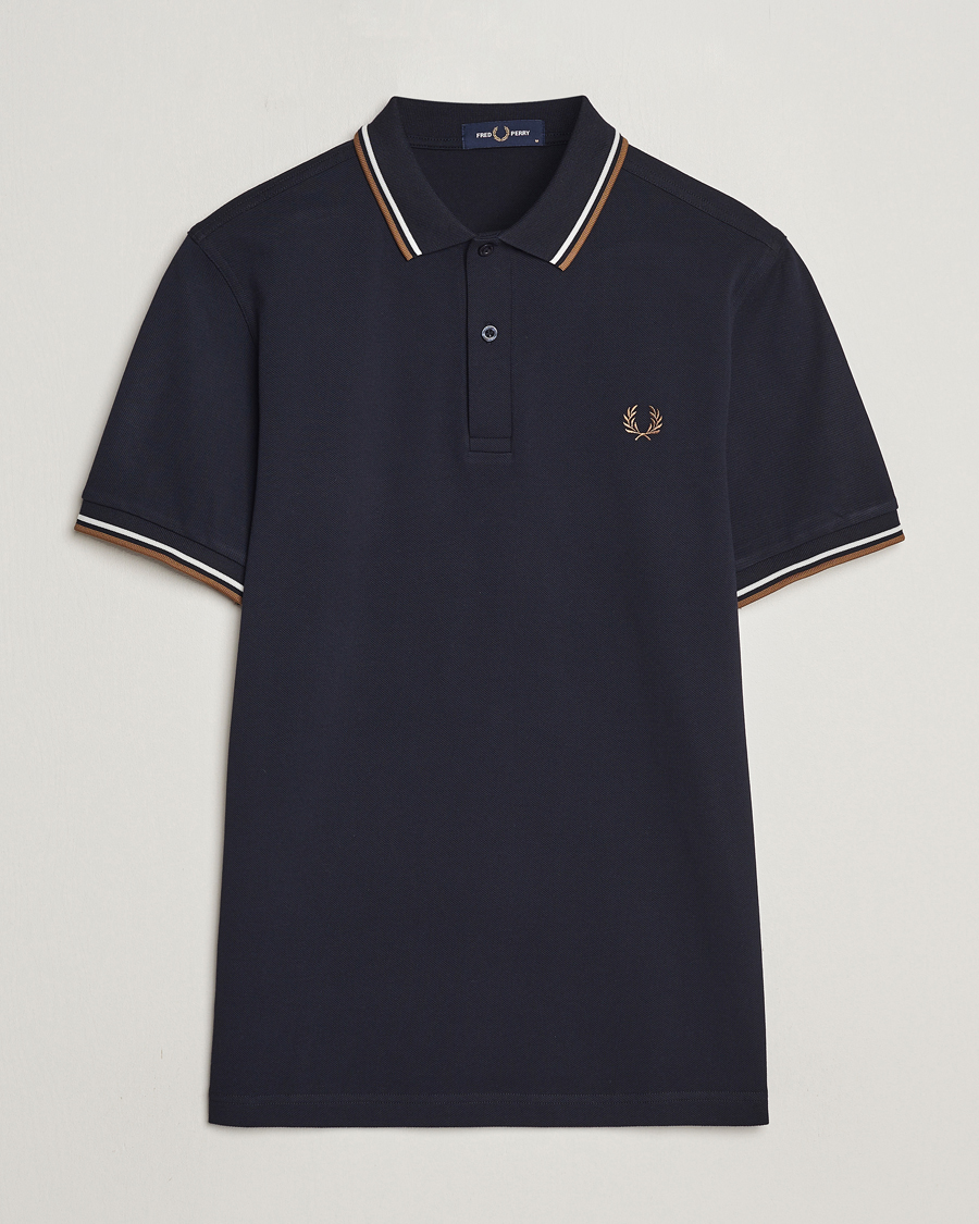Men | Polo Shirts | Fred Perry | Twin Tipped Polo Shirt Navy