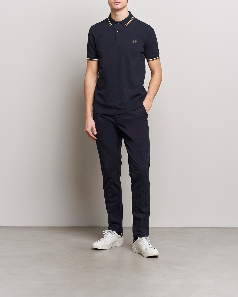 Men | Polo Shirts | Fred Perry | Twin Tipped Polo Shirt Navy