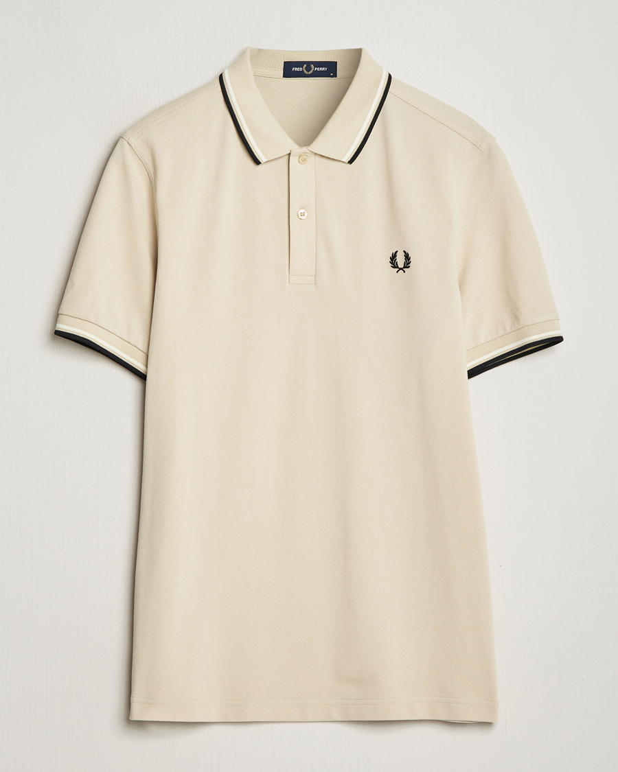 Men | Polo Shirts | Fred Perry | Twin Tipped Polo Shirt Oatmeal