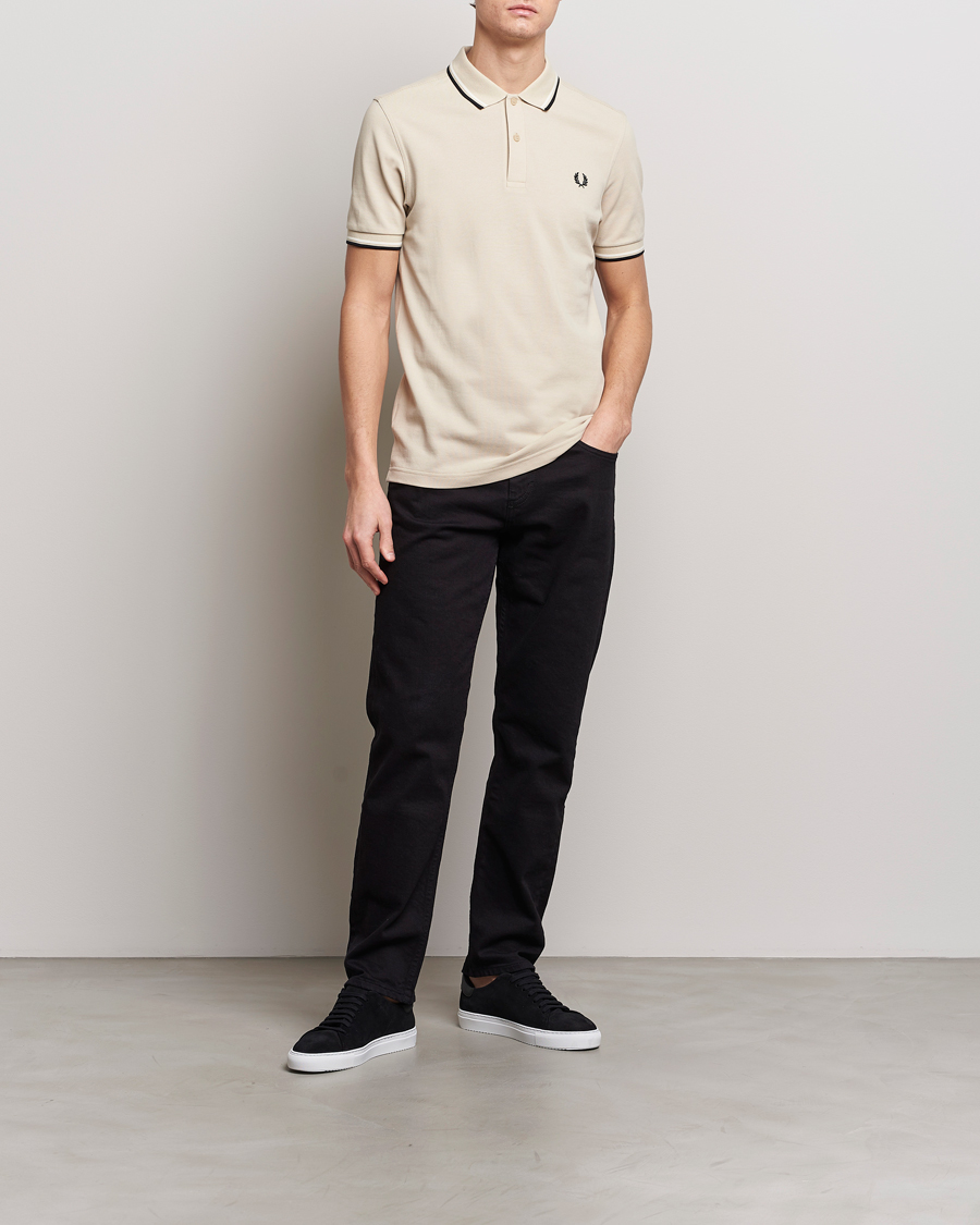 Men | Polo Shirts | Fred Perry | Twin Tipped Polo Shirt Oatmeal