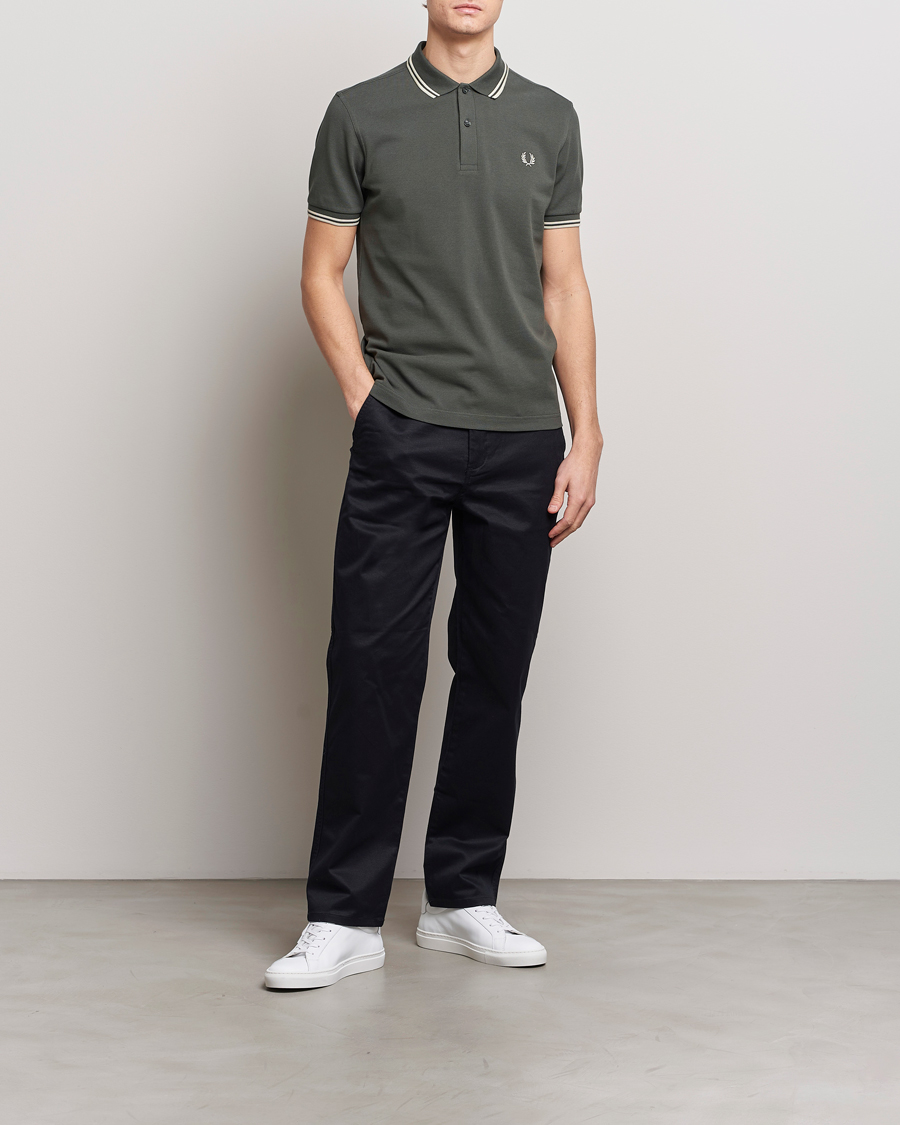 Men | Polo Shirts | Fred Perry | Twin Tipped Polo Shirt Field Green