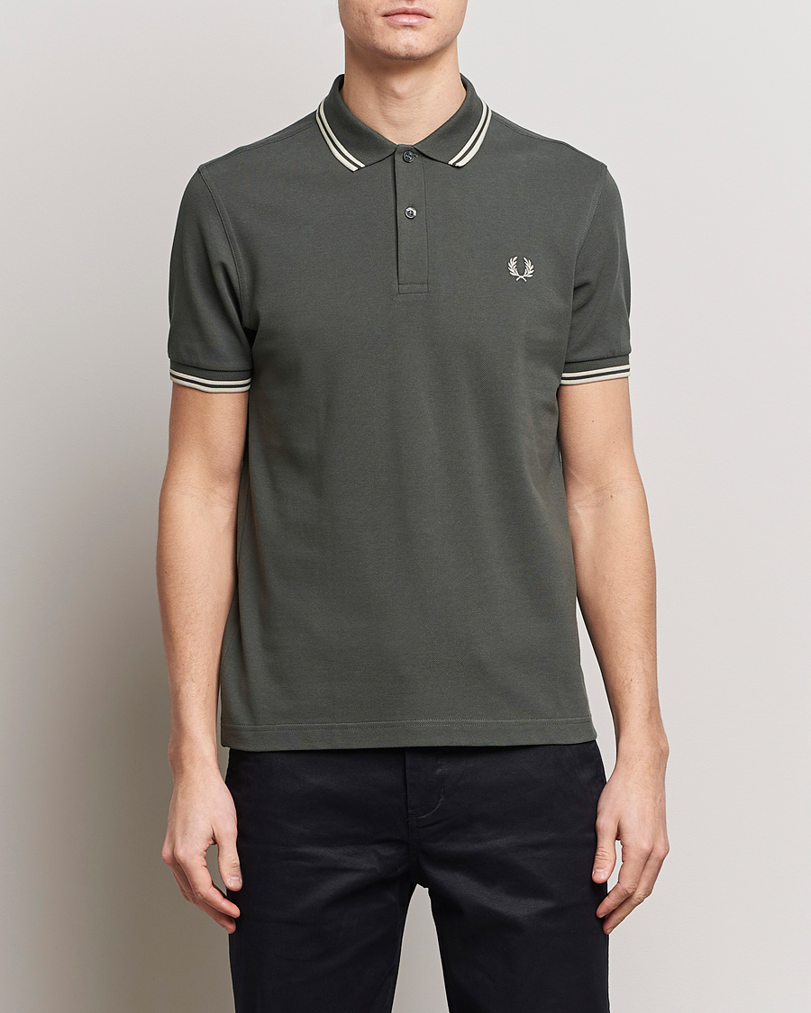 Men | Clothing | Fred Perry | Twin Tipped Polo Shirt Field Green
