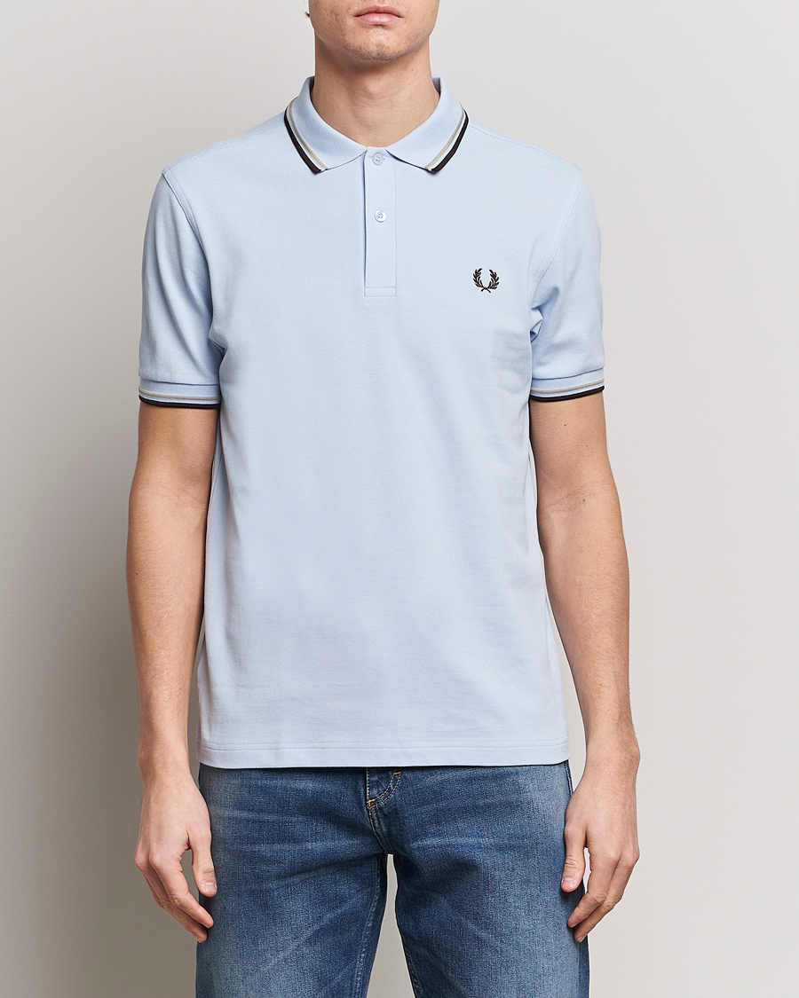 Herre |  | Fred Perry | Twin Tipped Polo Shirt Light Smoke