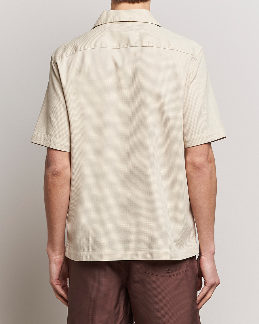 Men | Shirts | Fred Perry | Pique Textured Short Sleeve Shirt Oatmeal