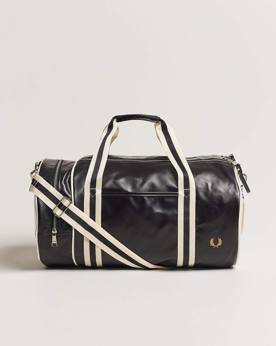 Men | Bags | Fred Perry | Classic Barrel Bag Black/Ecru