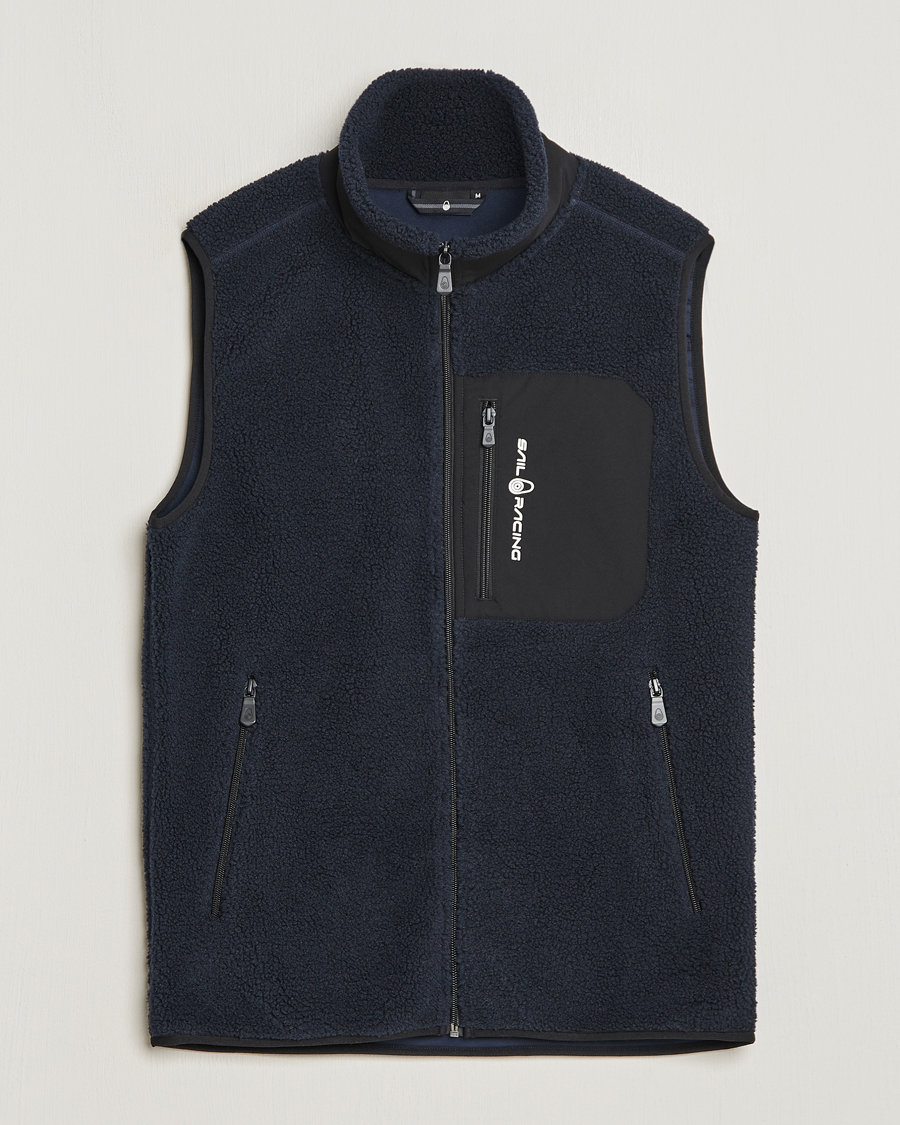 Men | Gilets | Sail Racing | Bowman Pile Zip Vest Dark Navy