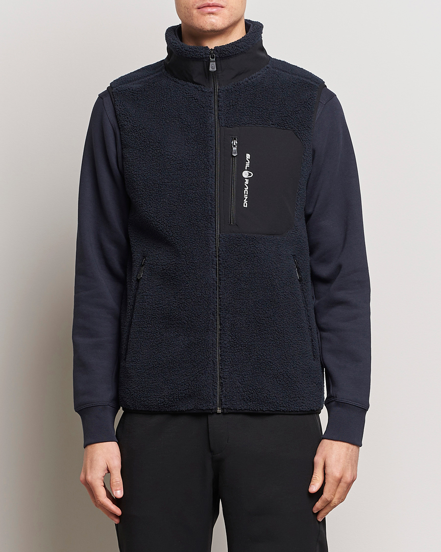 Men | Gilets | Sail Racing | Bowman Pile Zip Vest Dark Navy