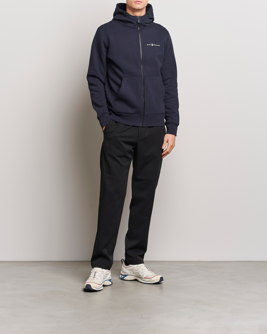Men | Sweaters & Knitwear | Sail Racing | Bowman Full Zip Hoodie Dark Navy