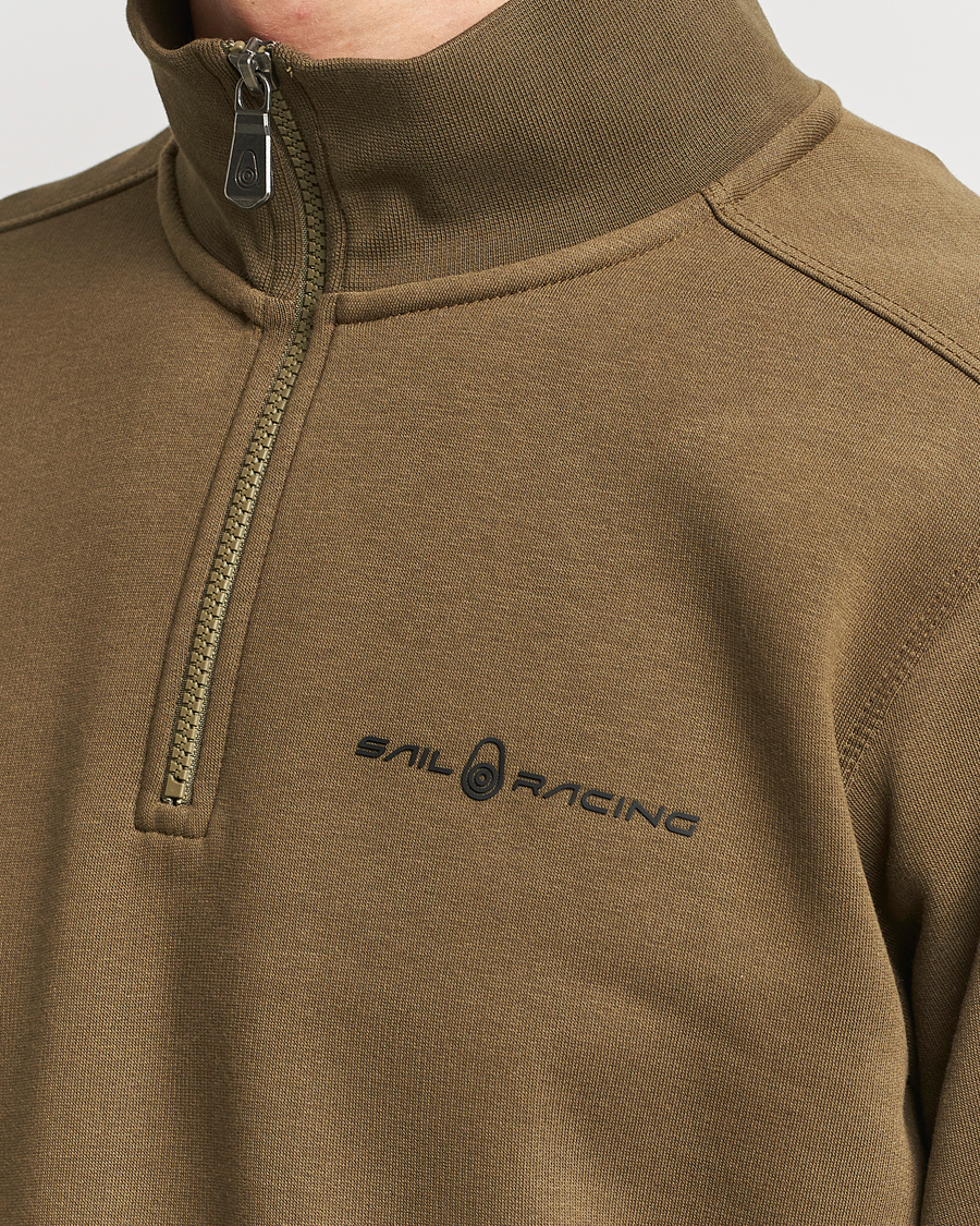Men | Sweaters & Knitwear | Sail Racing | Bowman Half Zip Dusty Green