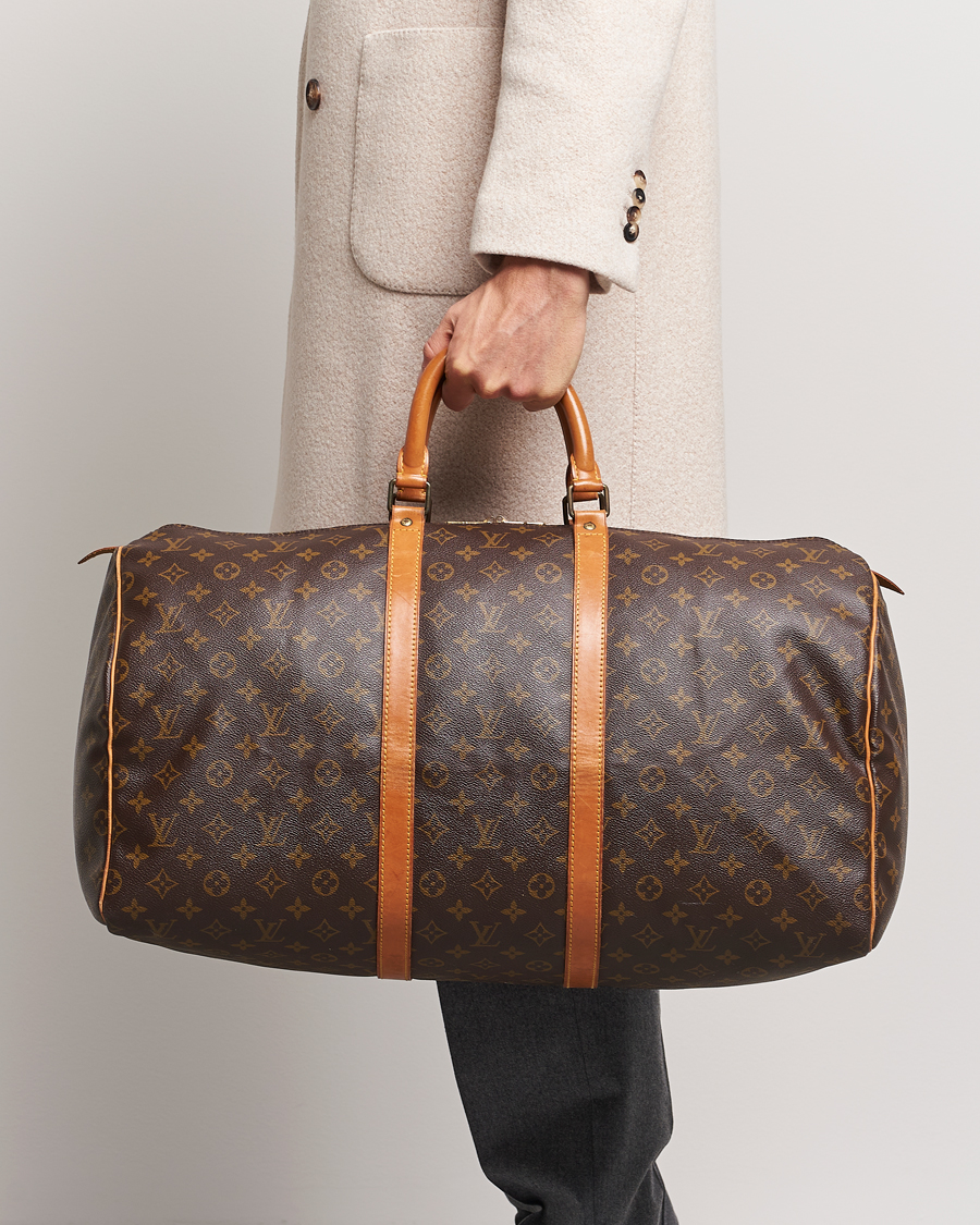 Men | Louis Vuitton Pre-Owned Keepall 55 Bag Monogram | Louis Vuitton Pre-Owned | Keepall 55 Bag Monogram