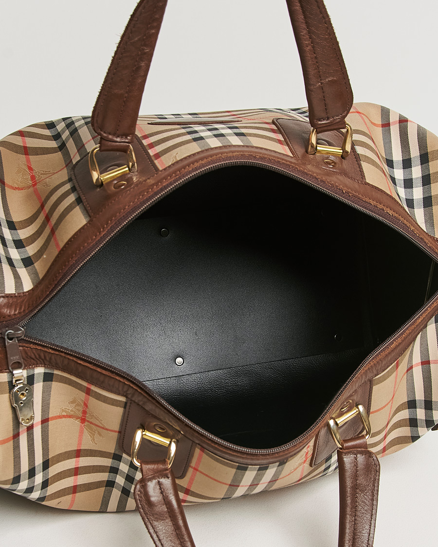 Men | Burberry Pre-Owned Duffle Bag Haymarket Check | Burberry Pre-Owned | Duffle Bag Haymarket Check