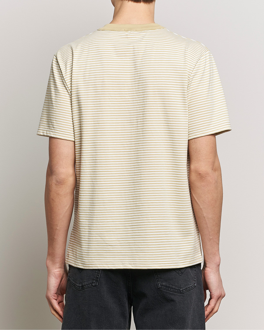 Men | T-Shirts | Armor-lux | Callac Héritage Stripe T-Shirt Pale Olive/Milk