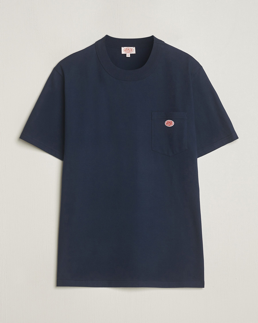 Men | T-Shirts | Armor-lux | Callac Pocket T-Shirt Navy