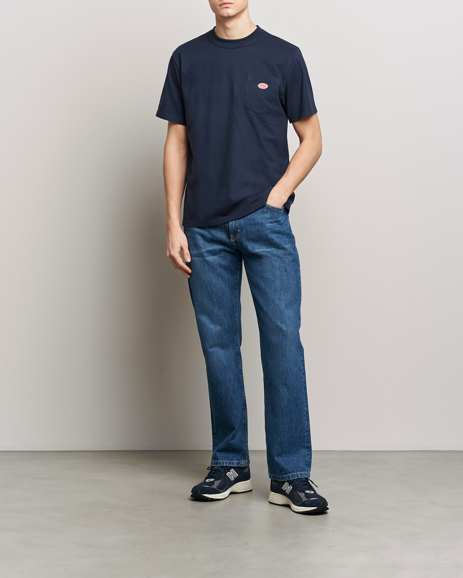 Men | T-Shirts | Armor-lux | Callac Pocket T-Shirt Navy