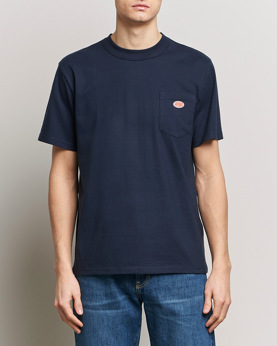 Men | T-Shirts | Armor-lux | Callac Pocket T-Shirt Navy