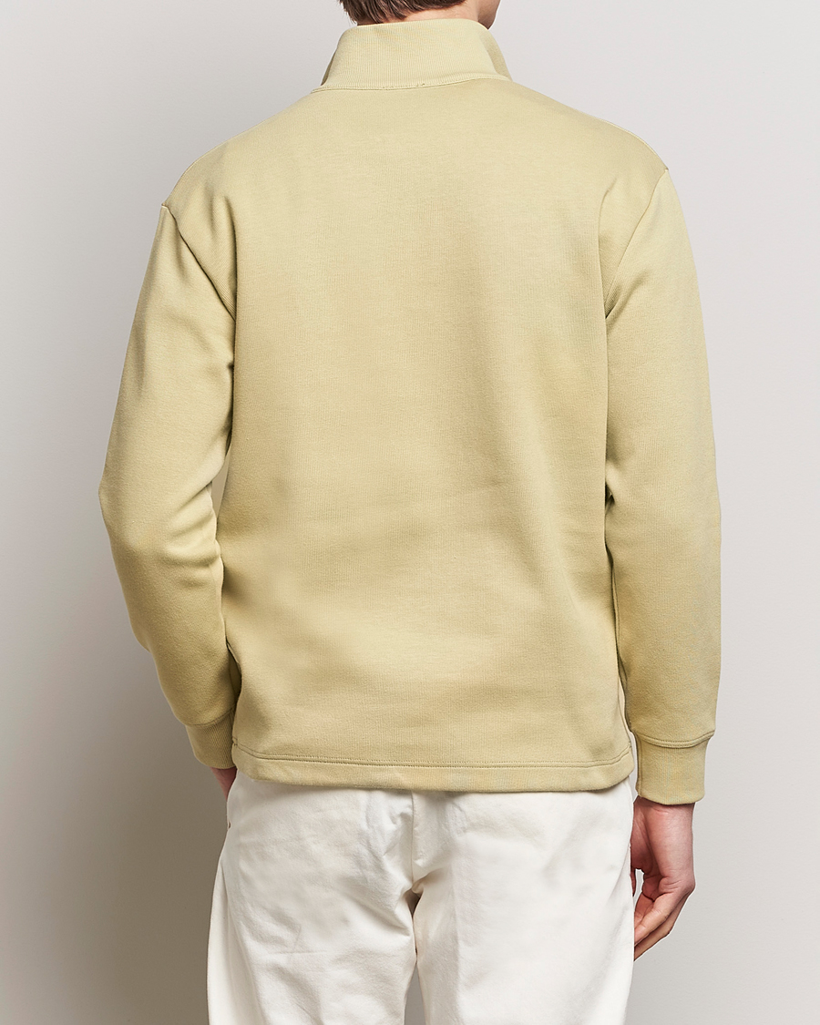 Men | Sweaters & Knitwear | Armor-lux | Camionneur Cotton Half Zip Sweater Pale Olive