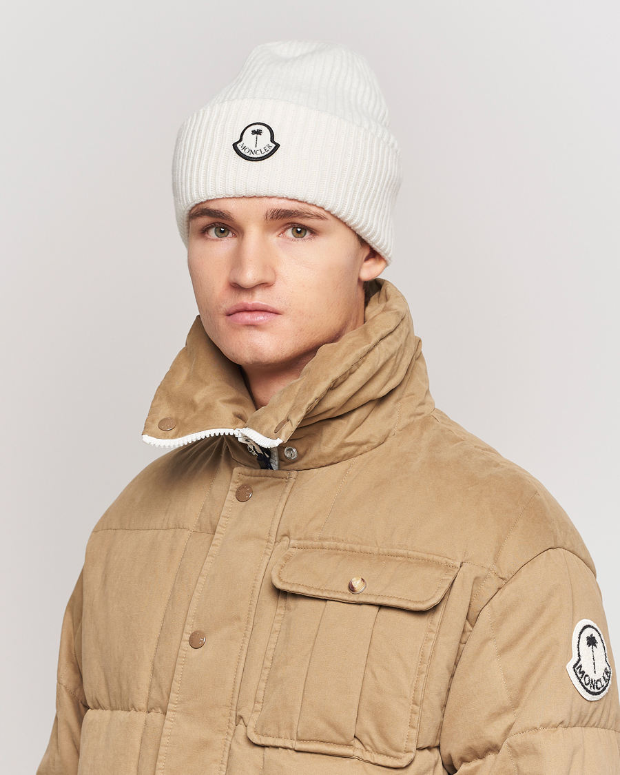 Men | Moncler Genius Rib Knit Beanie Off White | Moncler Genius | Rib Knit Beanie Off White
