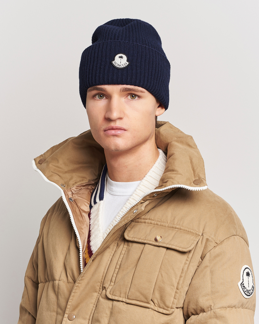 Men | Moncler Genius Rib Knit Beanie Navy | Moncler Genius | Rib Knit Beanie Navy