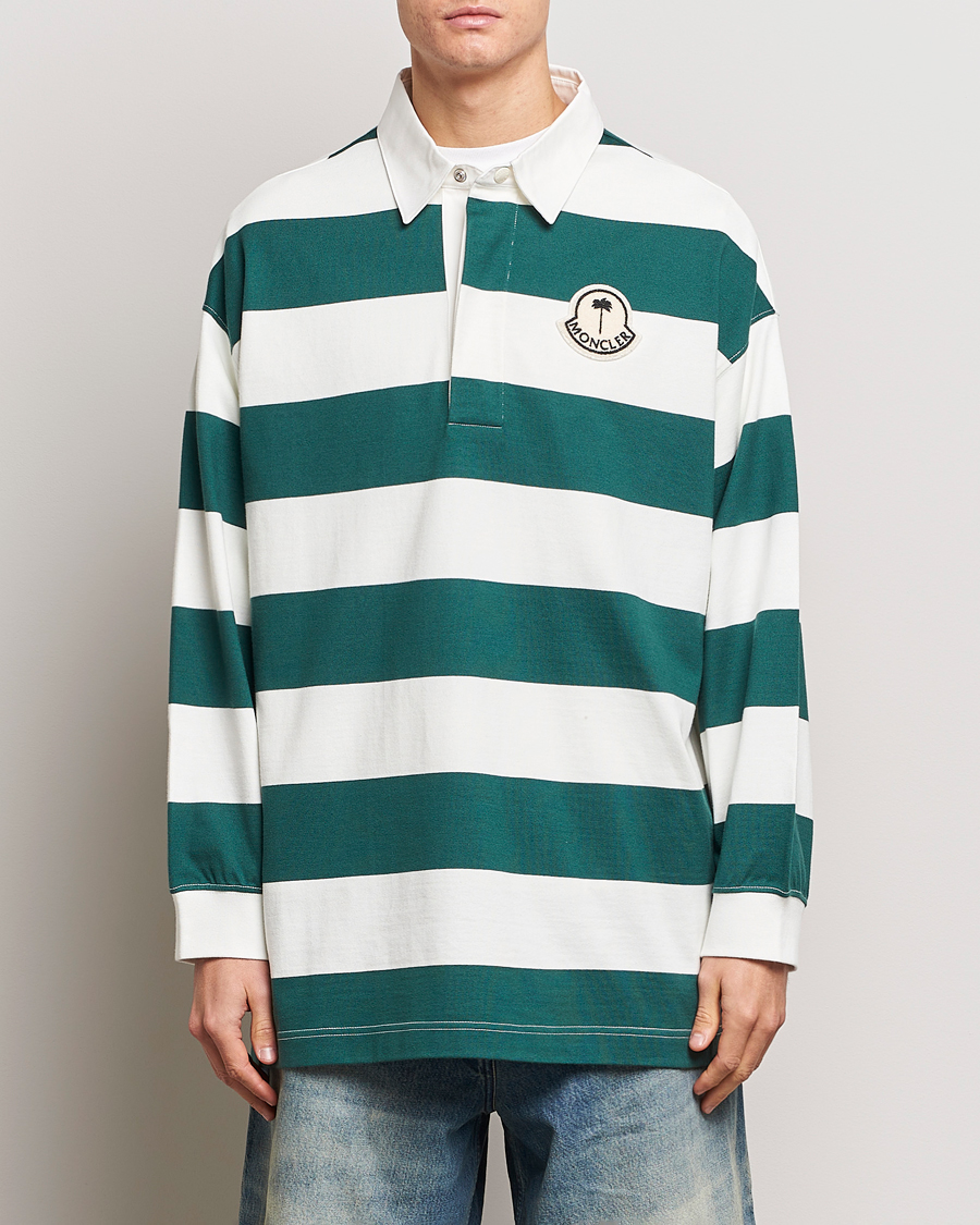 Men | Sweaters & Knitwear | Moncler Genius | Long Sleeve Rugby White/Green