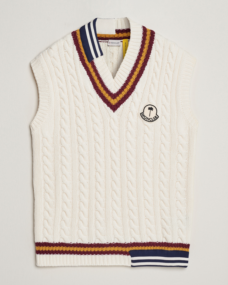 Men | Sweaters & Knitwear | Moncler Genius | Patchwork Crickett Vest Off White