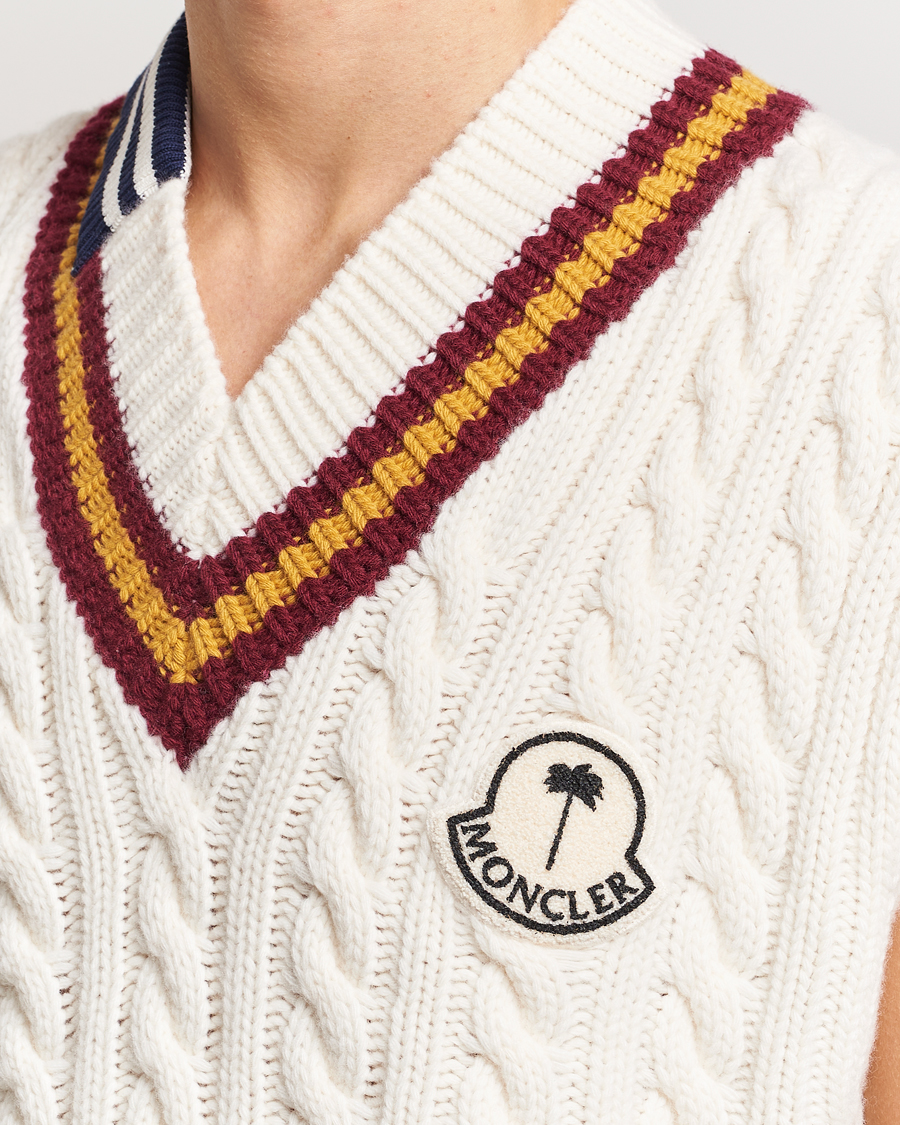 Men | Sweaters & Knitwear | Moncler Genius | Patchwork Crickett Vest Off White