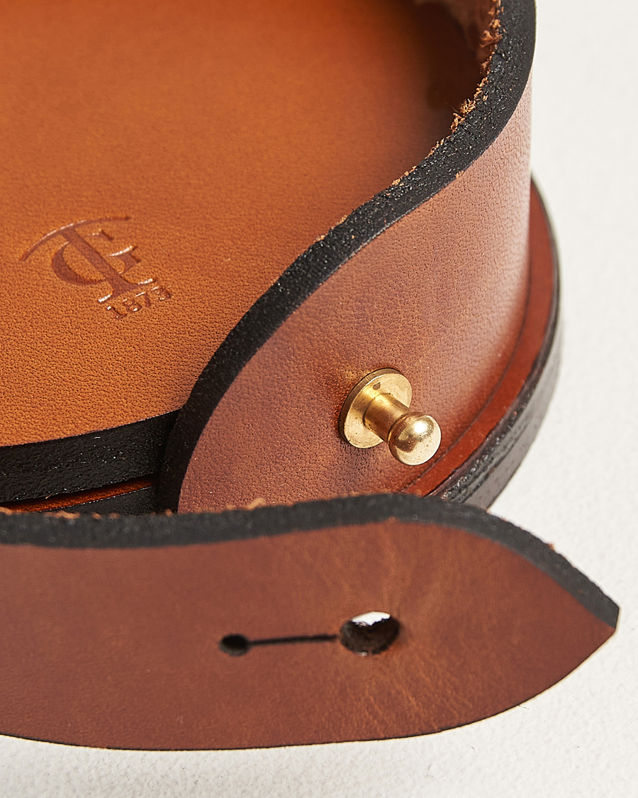 Men | Home | Tärnsjö Garveri | Leather Coaster Set 006 Light Brown