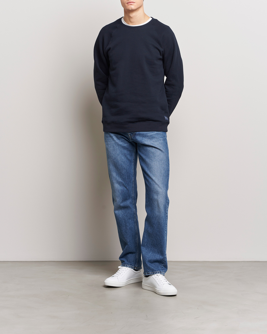 Men | Sweaters & Knitwear | Paul Smith | Artist Rib Crew Neck Sweatshirt Navy