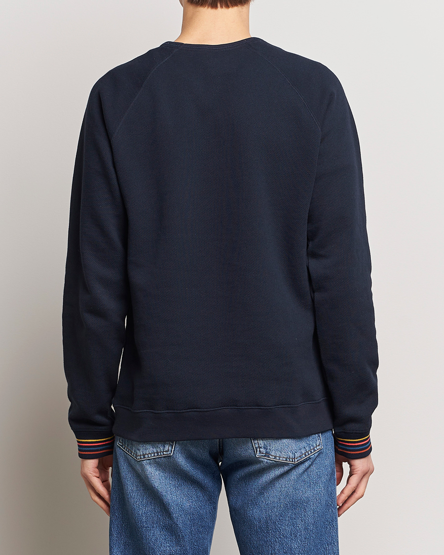 Men | Sweaters & Knitwear | Paul Smith | Artist Rib Crew Neck Sweatshirt Navy