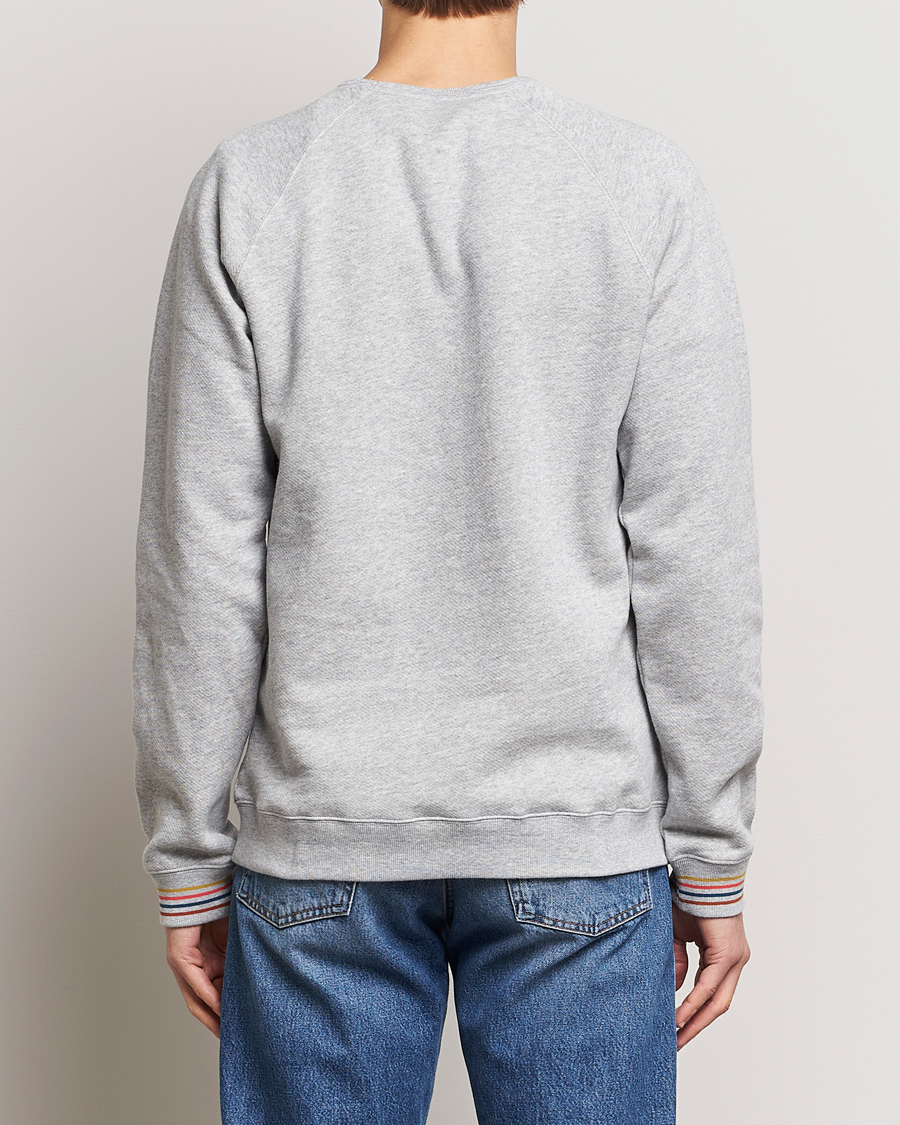 Men | Sweaters & Knitwear | Paul Smith | Artist Rib Crew Neck Sweatshirt Grey Melange