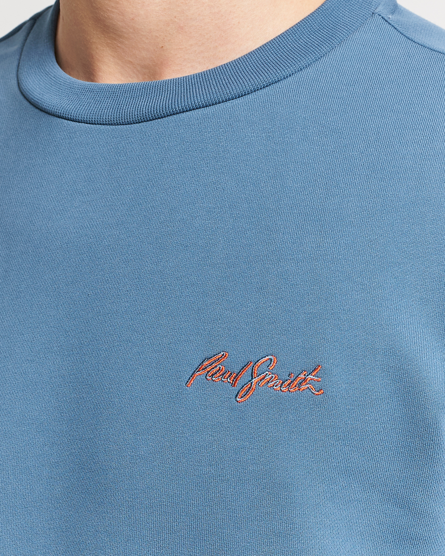 Men | Sweaters & Knitwear | Paul Smith | Embroidery Crew Neck Sweatshirt Light Blue