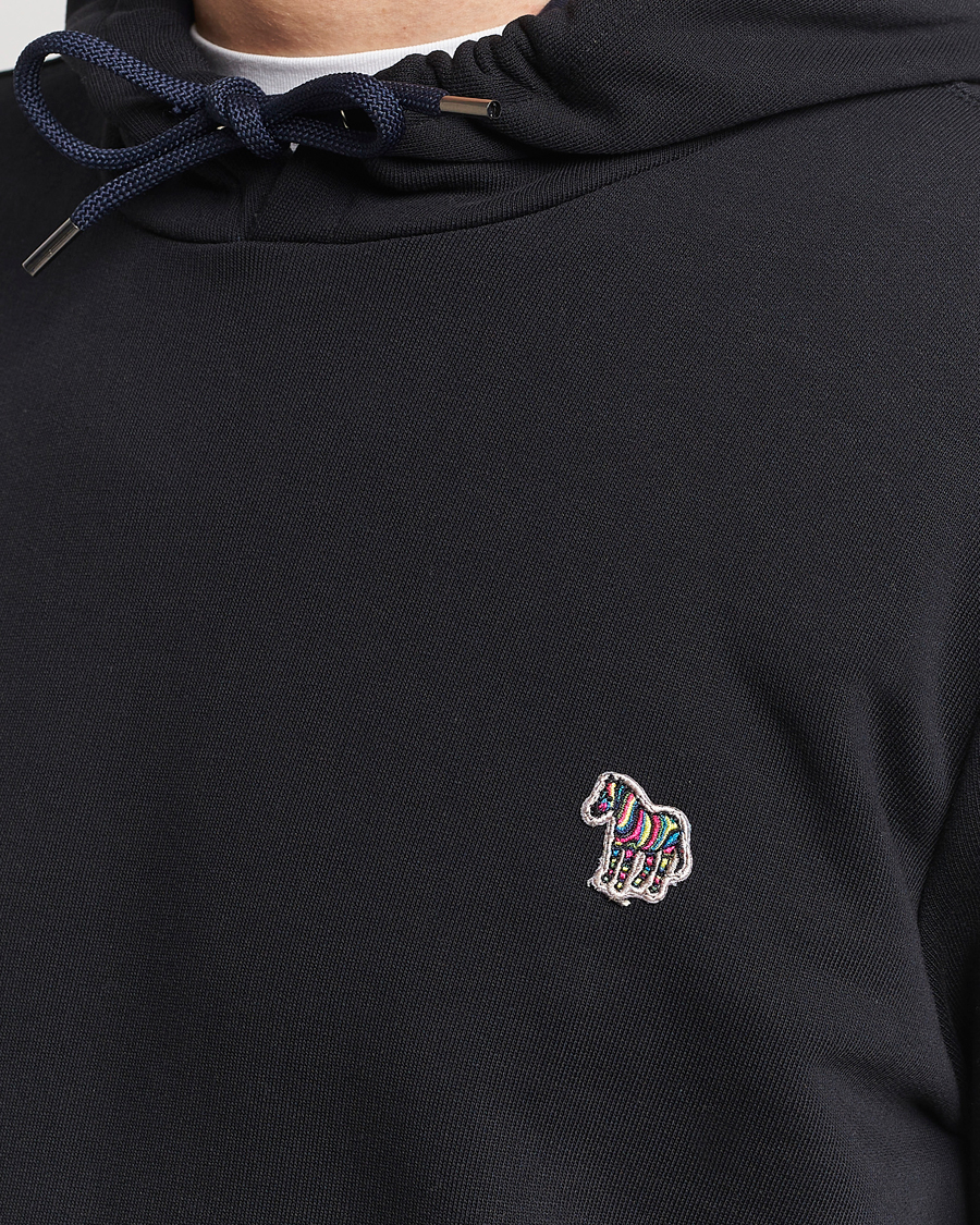 Men | Sweaters & Knitwear | PS Paul Smith | Zebra Organic Cotton Hoodie Black