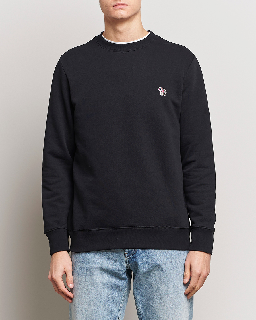 Men | Sweaters & Knitwear | PS Paul Smith | Zebra Organic Cotton Sweatshirt Black
