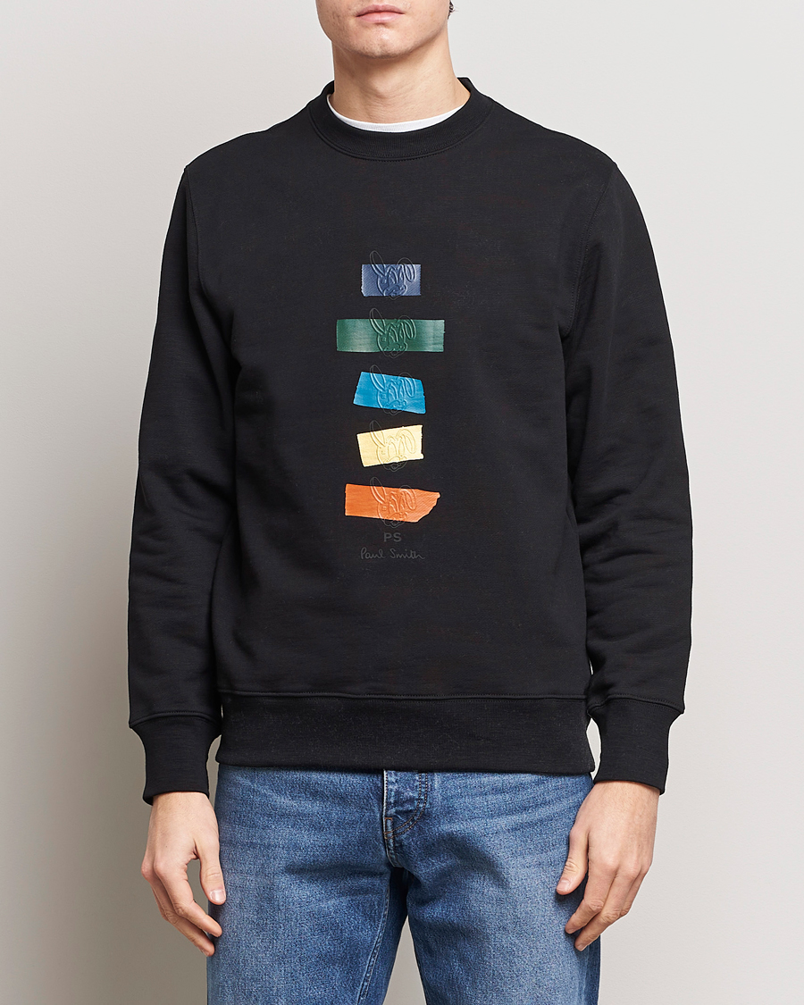 Men | Sweaters & Knitwear | PS Paul Smith | Rabbits Crew Neck Sweatshirt Black