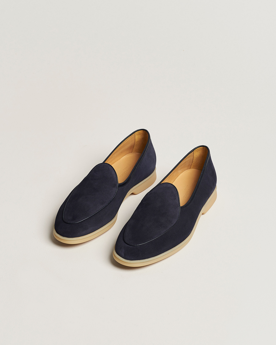 Mies |  | Baudoin & Lange | Stride Loafers Navy Suede
