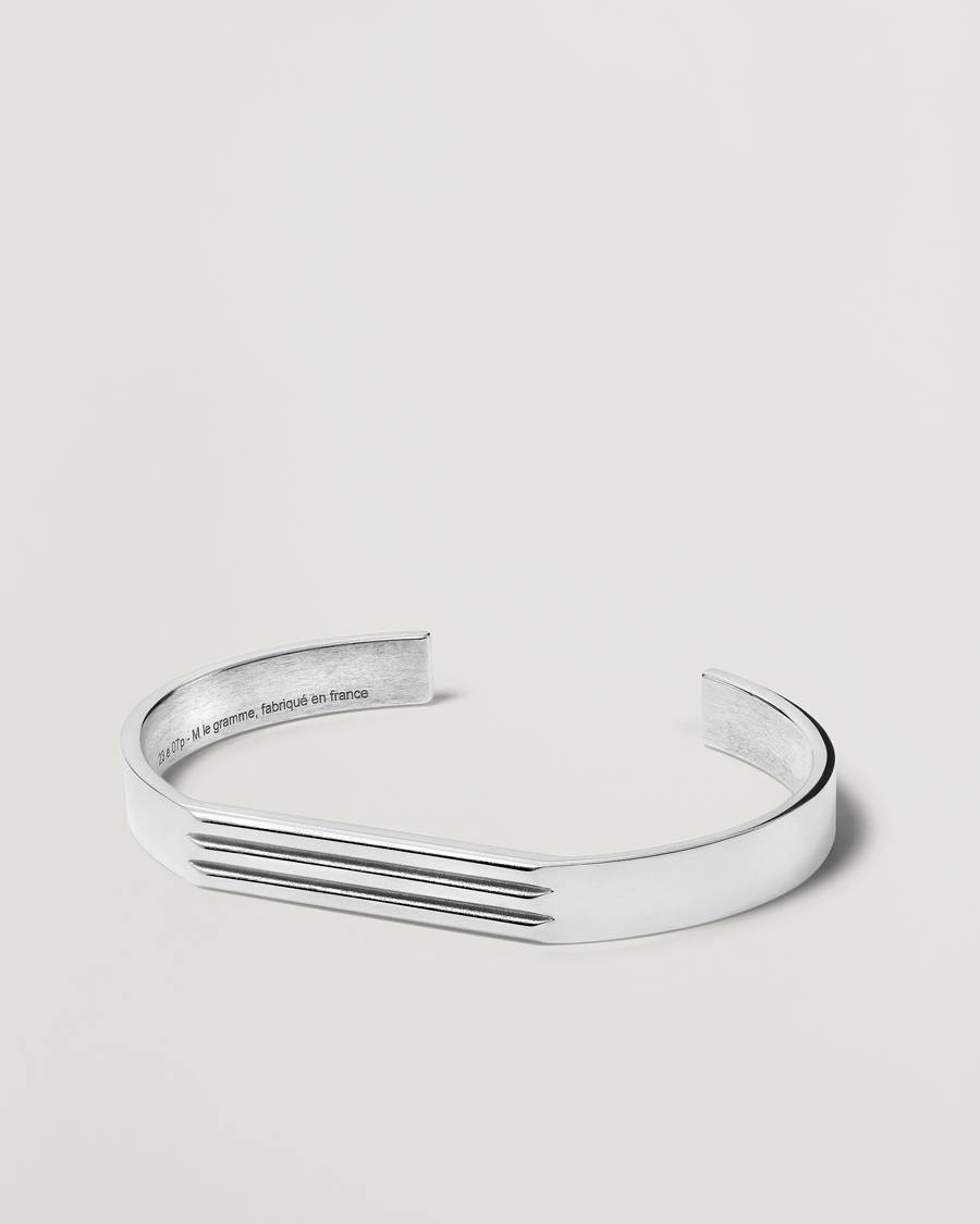Men | LE GRAMME Godron Bracelet Sterling Silver 21g | LE GRAMME | Godron Bracelet Sterling Silver 21g