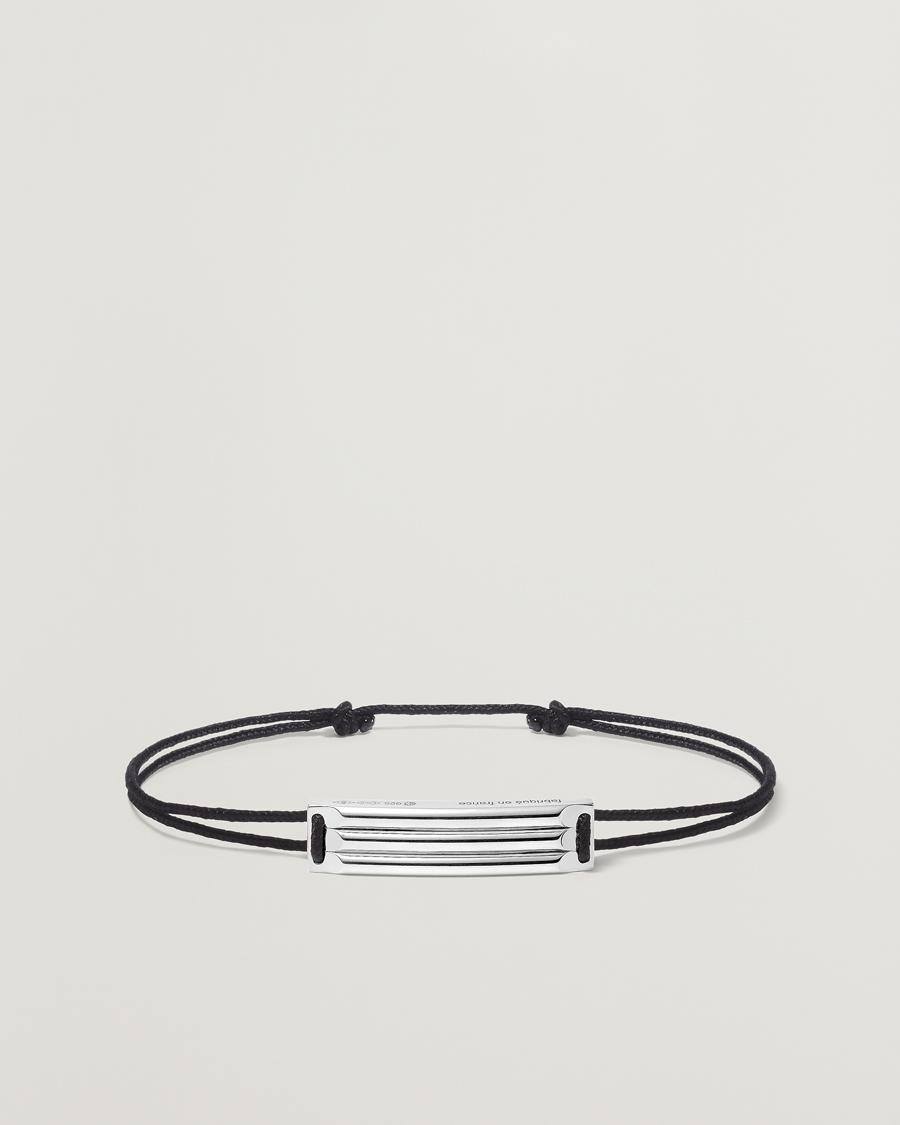 Men |  | LE GRAMME | Godron Cord Bracelet Black/Sterling Silver